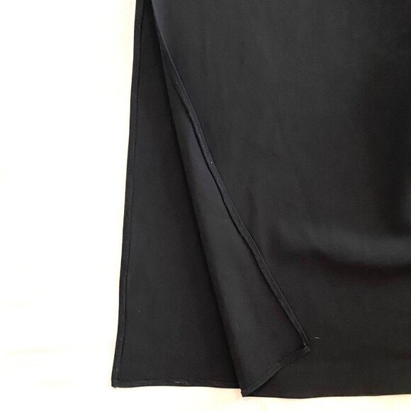 NWT ASOS black bandeau maxi dress Womens 10 ruched skirt side slit formal party - Picture 5 of 12